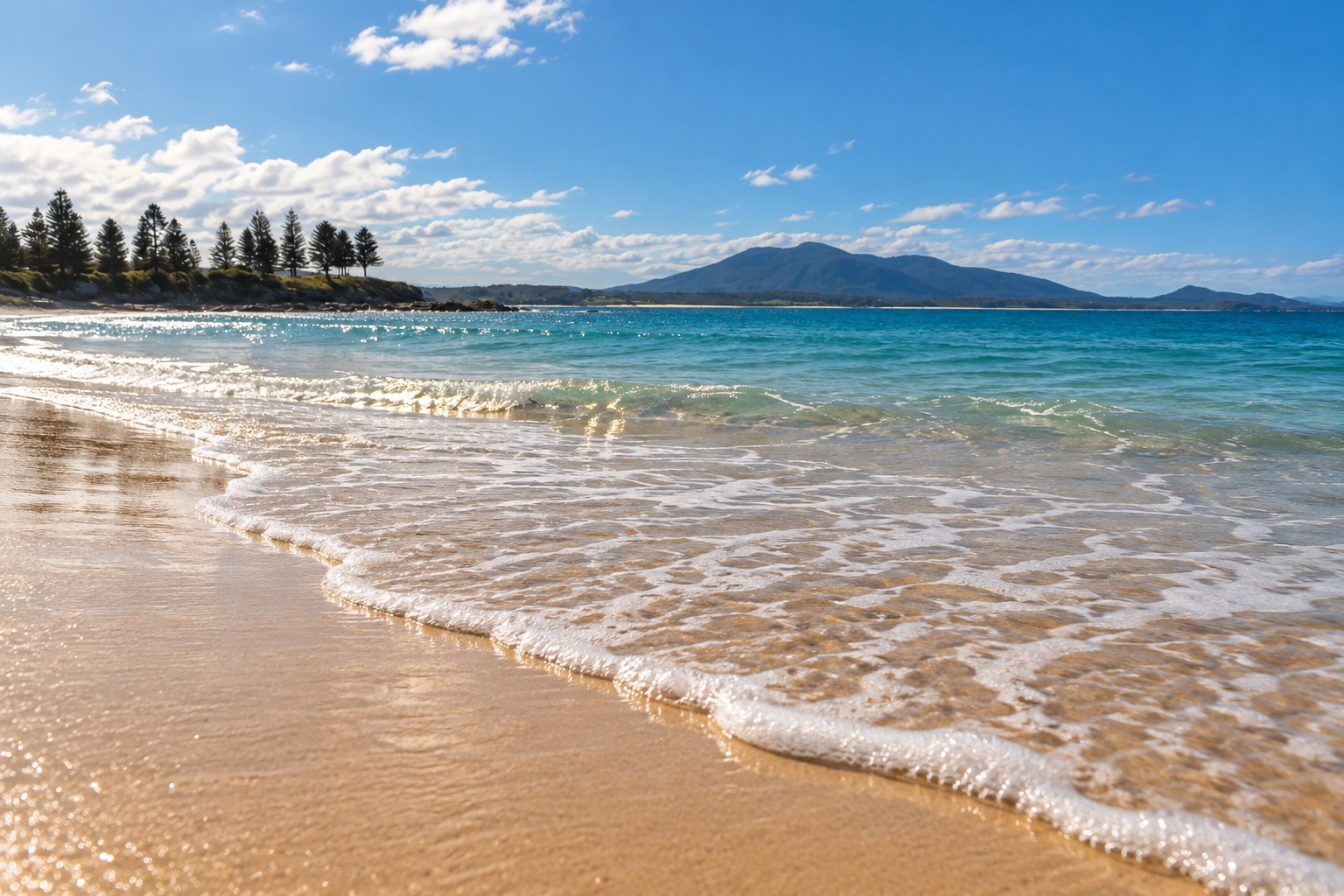 The shoreline and open water at Horseshoe Bay
