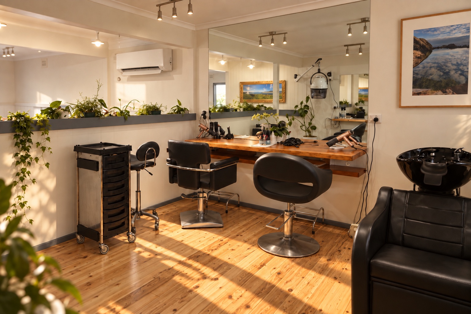 Upstairs styling at Miracles by the Sea